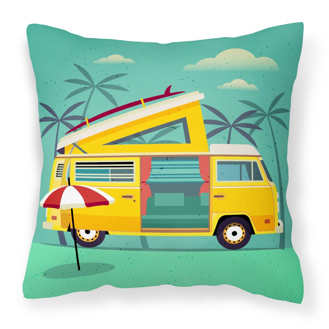 Greatest Adventure Camper Van Fabric Decorative Pillow BB5477PW1818 by Caroline&#39;s Treasures