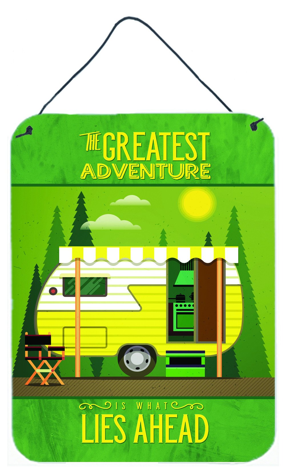 Greatest Adventure Retro Camper Wall or Door Hanging Prints BB5478DS1216 by Caroline's Treasures