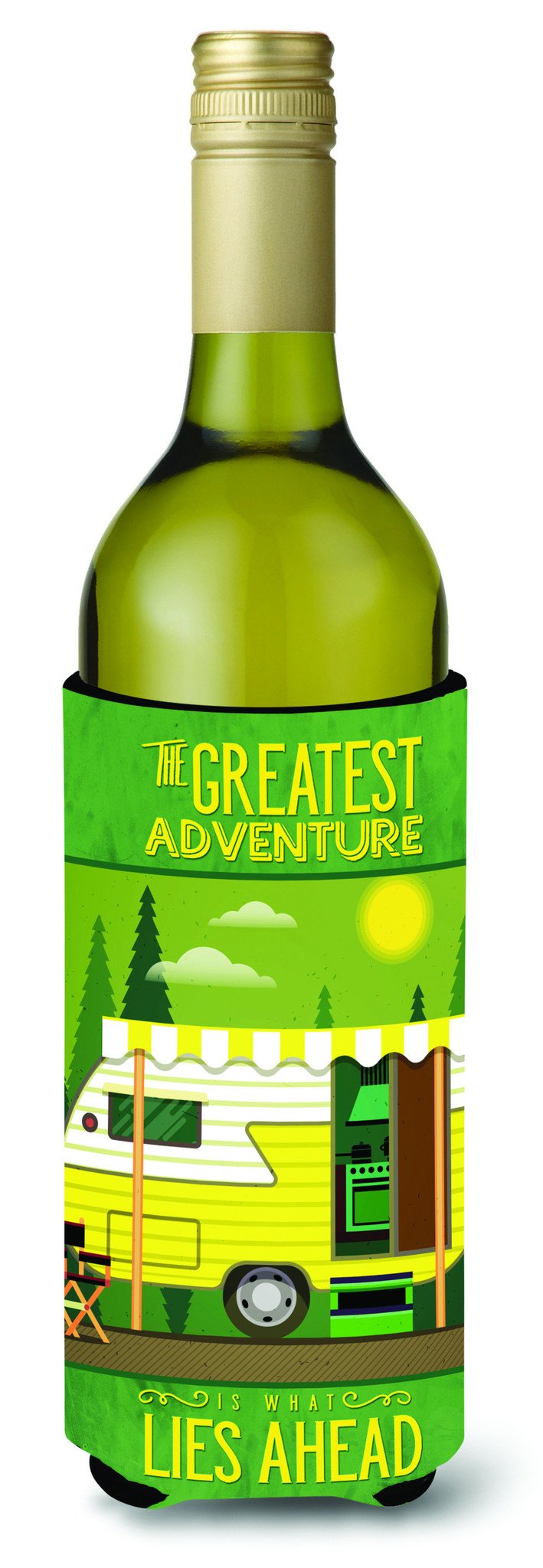 Greatest Adventure Retro Camper Wine Bottle Beverge Insulator Hugger BB5478LITERK by Caroline&#39;s Treasures