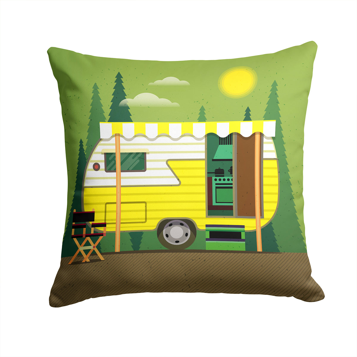 Greatest Adventure Retro Camper Fabric Decorative Pillow BB5478PW1414 - the-store.com