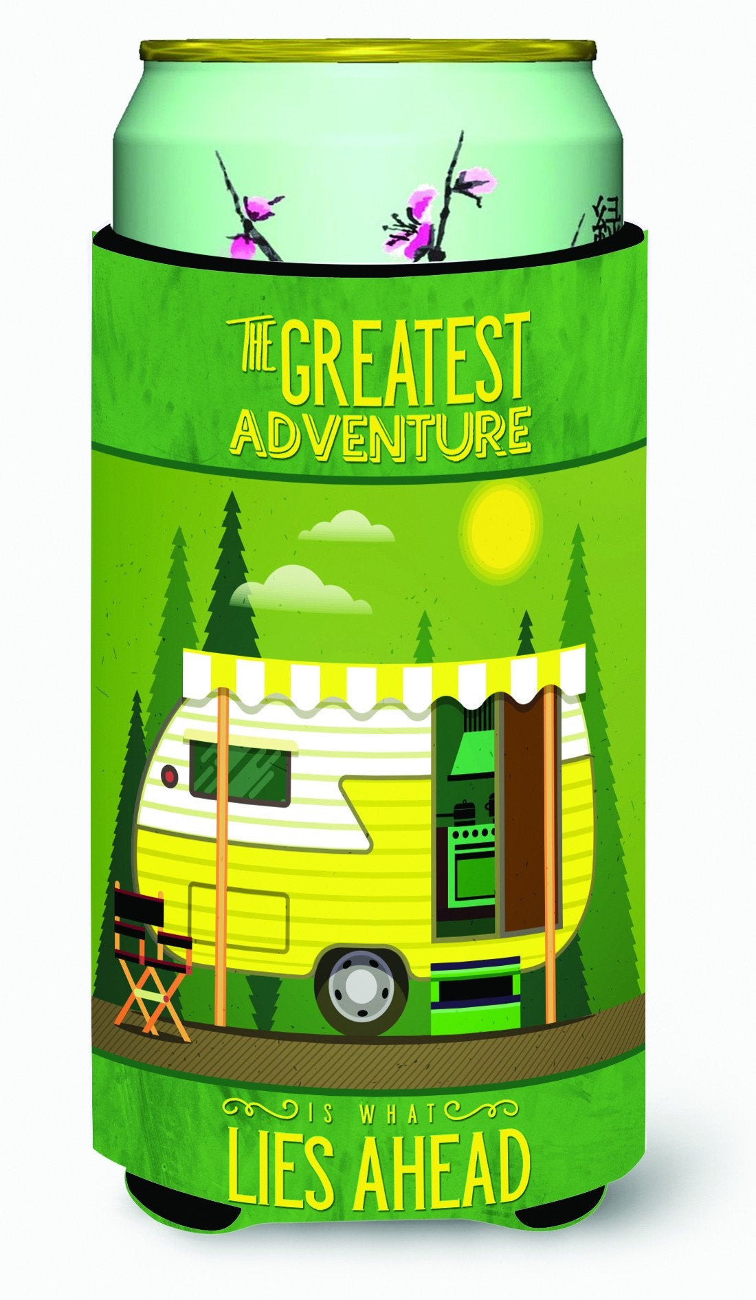 Greatest Adventure Retro Camper Tall Boy Beverage Insulator Hugger BB5478TBC by Caroline's Treasures