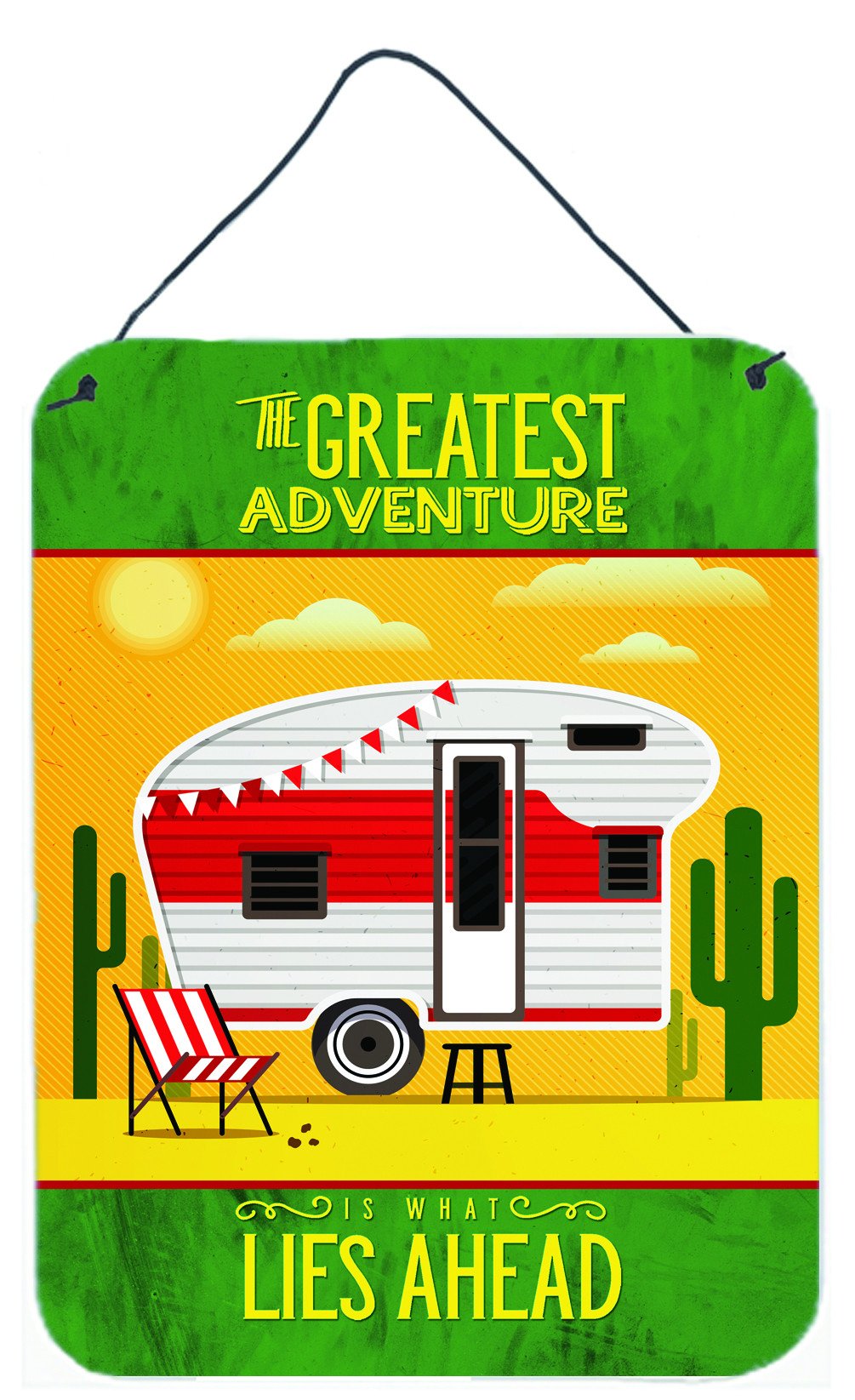 Greatest Adventure Retro Camper Desert Wall or Door Hanging Prints BB5479DS1216 by Caroline's Treasures