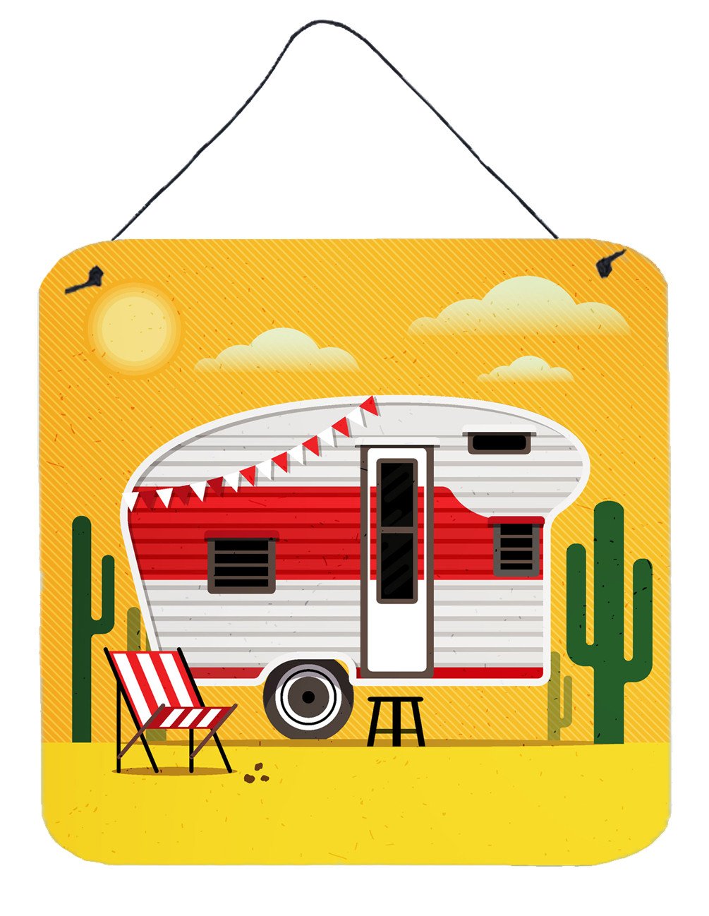Greatest Adventure Retro Camper Desert Wall or Door Hanging Prints BB5479DS66 by Caroline&#39;s Treasures
