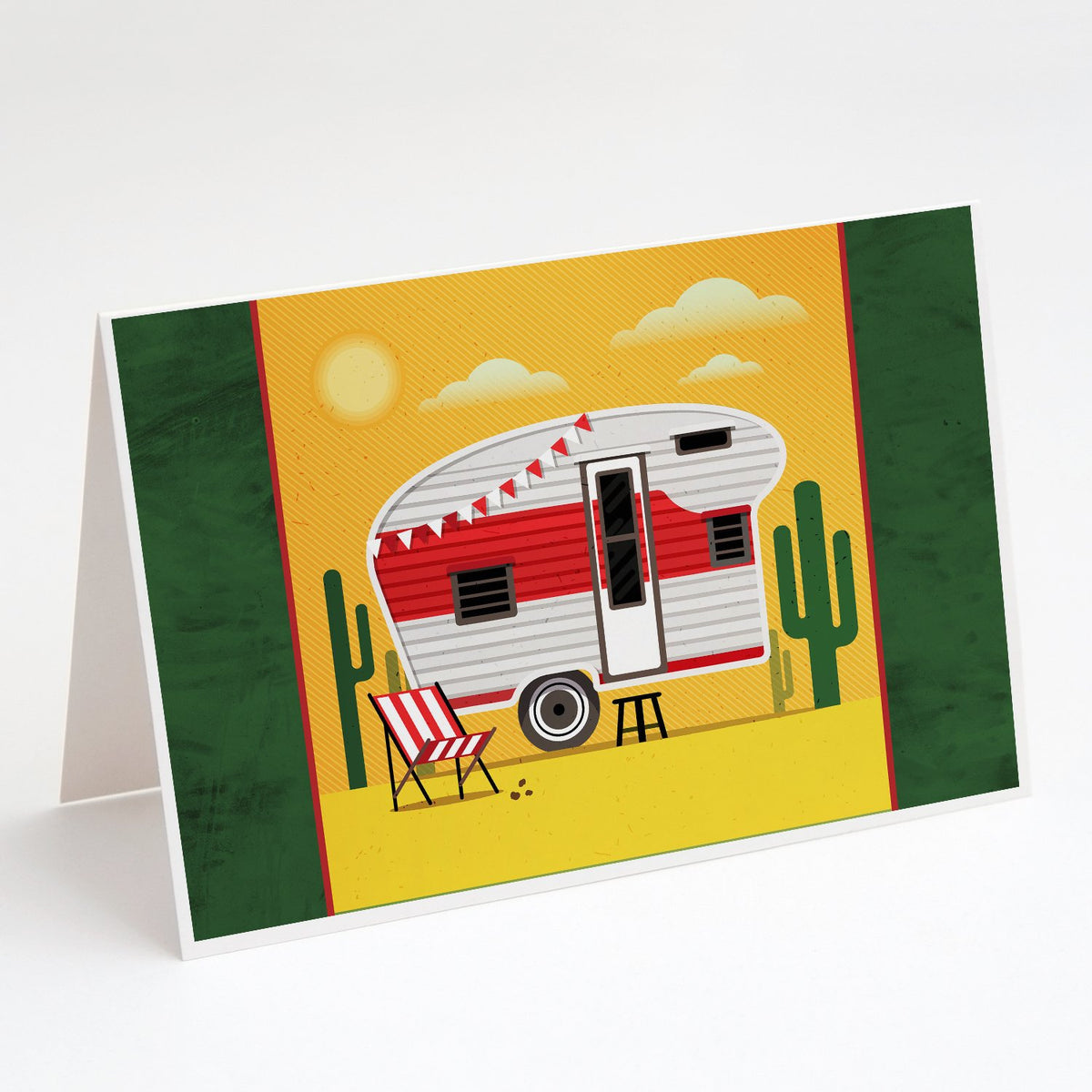 Buy this Greatest Adventure Retro Camper Desert Greeting Cards and Envelopes Pack of 8