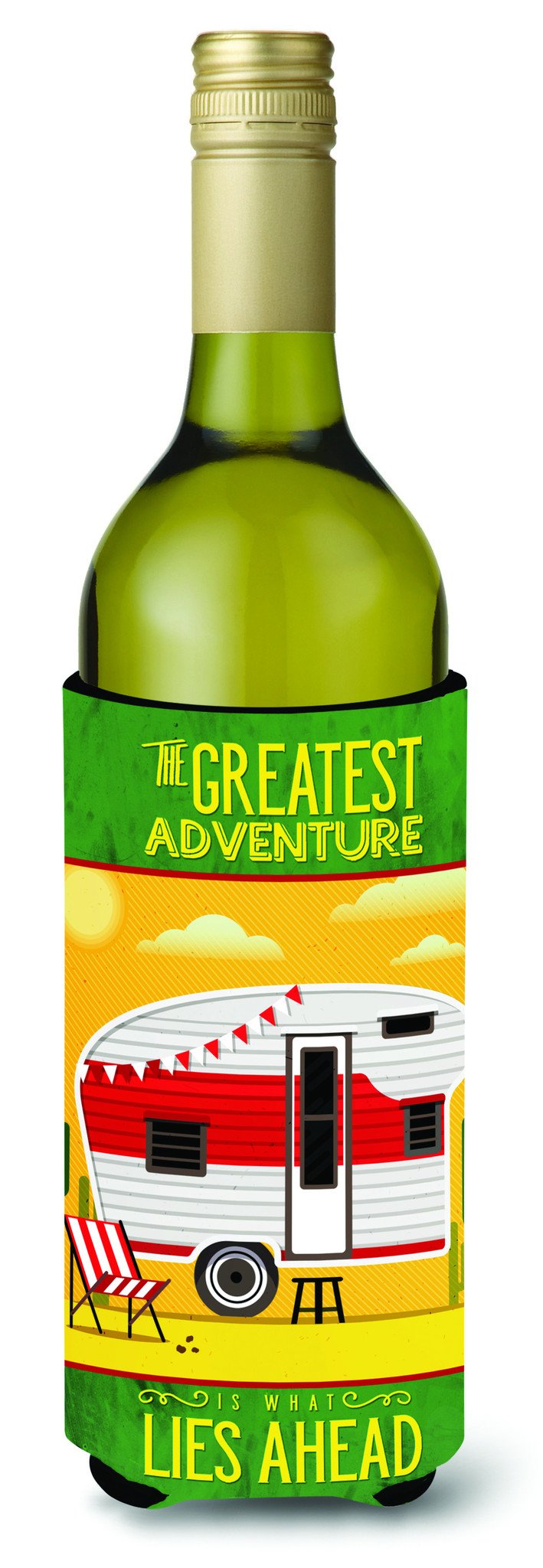 Greatest Adventure Retro Camper Desert Wine Bottle Beverge Insulator Hugger BB5479LITERK by Caroline&#39;s Treasures