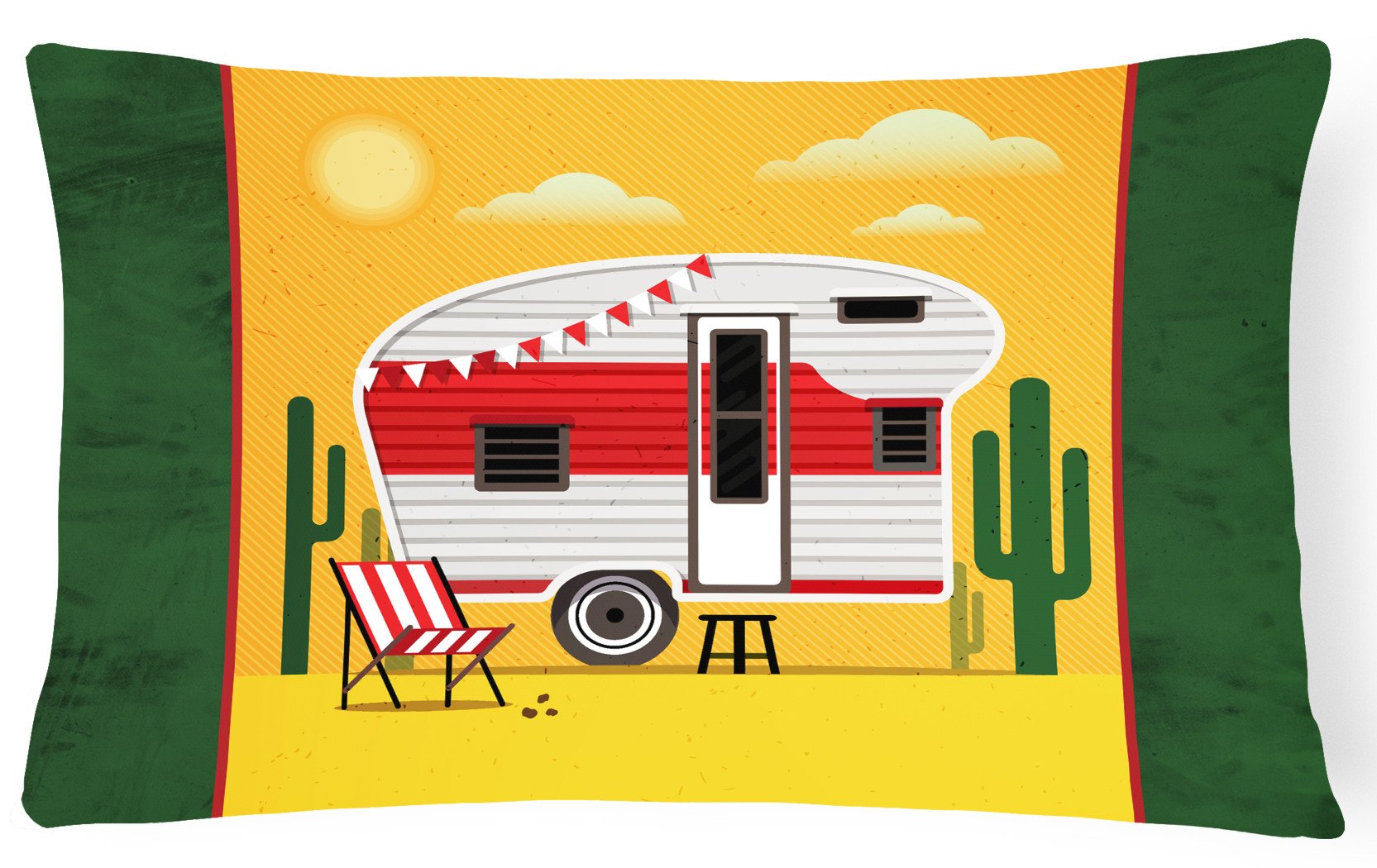 Greatest Adventure Retro Camper Desert Canvas Fabric Decorative Pillow BB5479PW1216 by Caroline's Treasures