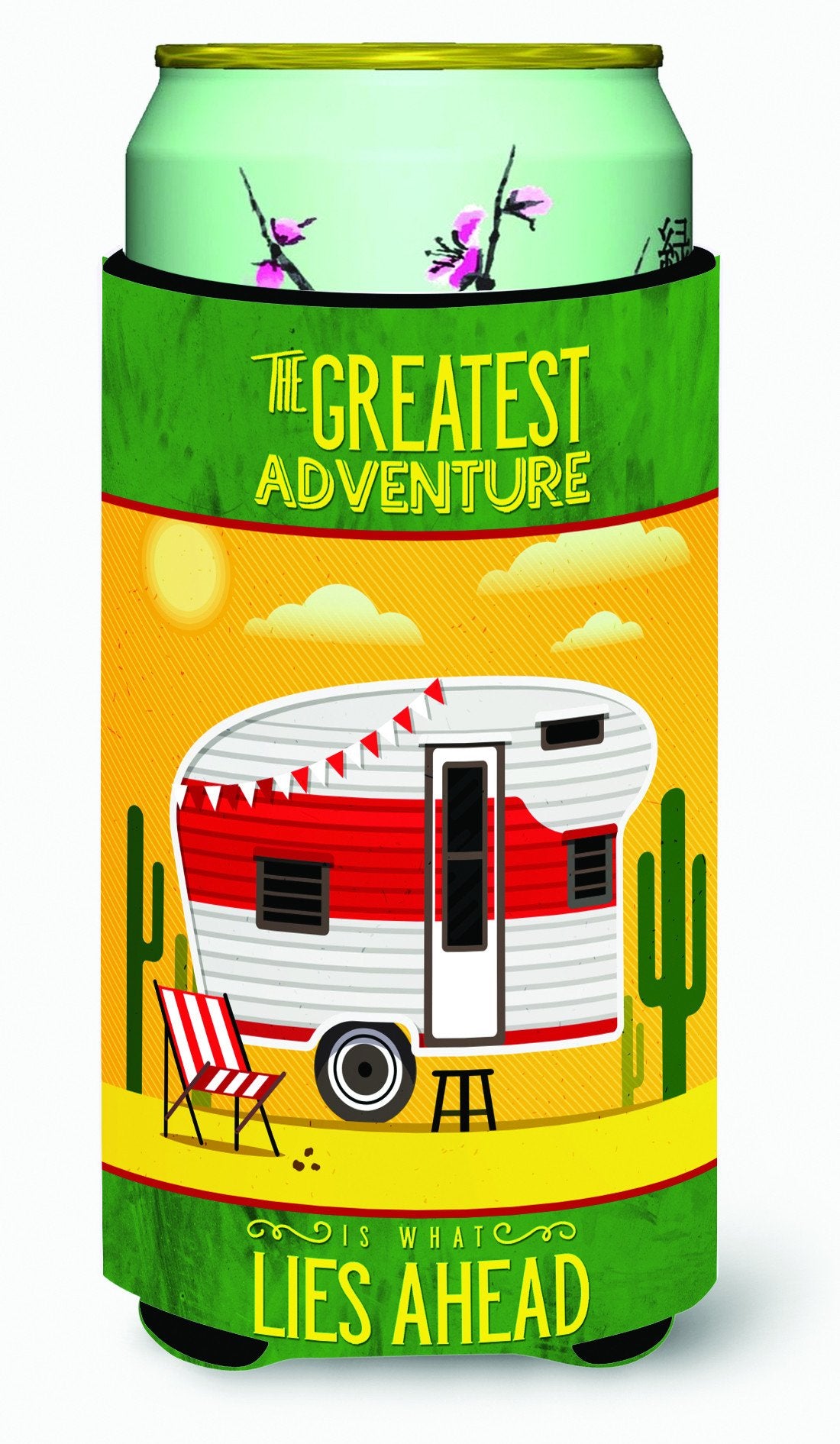 Greatest Adventure Retro Camper Desert Tall Boy Beverage Insulator Hugger BB5479TBC by Caroline&#39;s Treasures