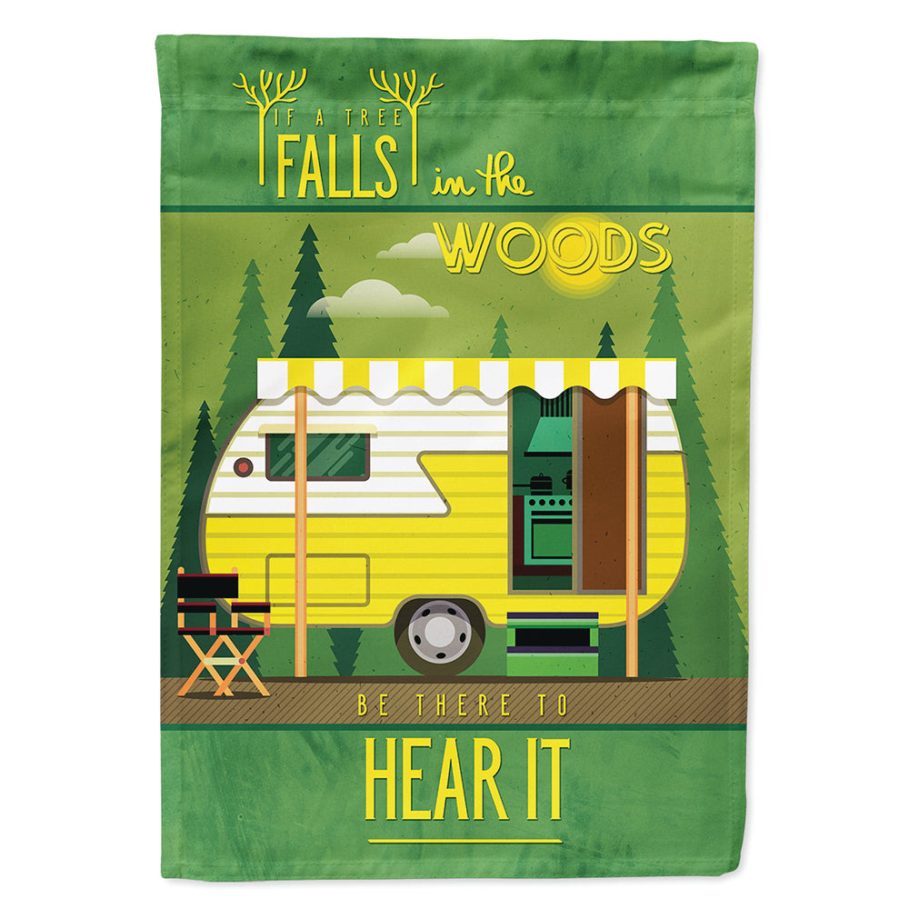 Be in the Woods Retro Camper Drapeau Toile Maison Taille BB5482CHF