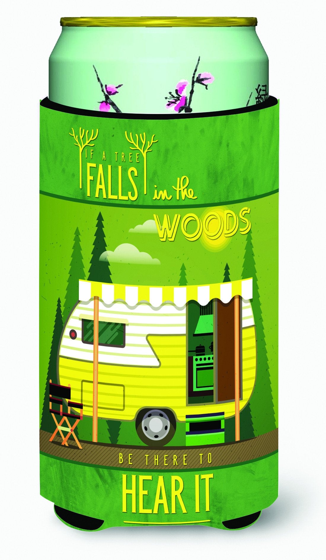 Be in the Woods Retro Camper Tall Boy Beverage Insulator Hugger BB5482TBC by Caroline&#39;s Treasures
