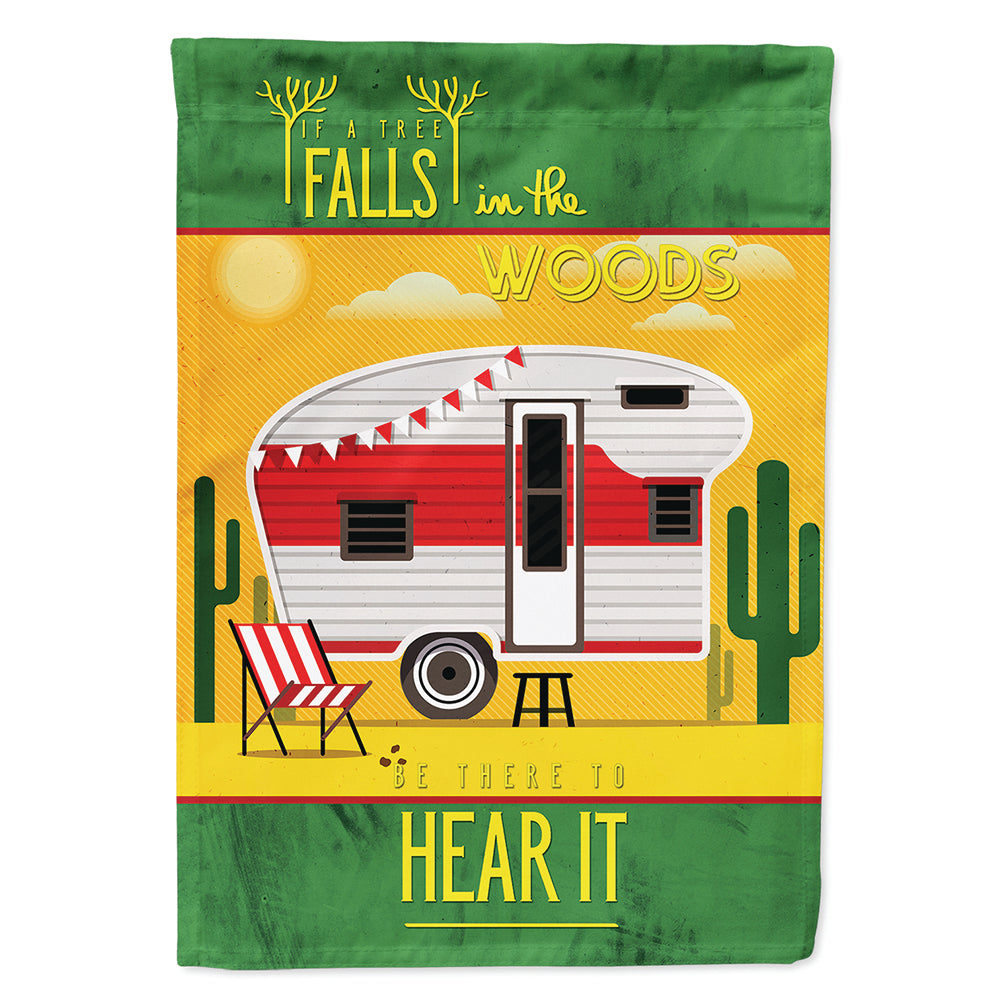 Be in the Woods Retro Camper Desert Flag Canvas House Size BB5483CHF