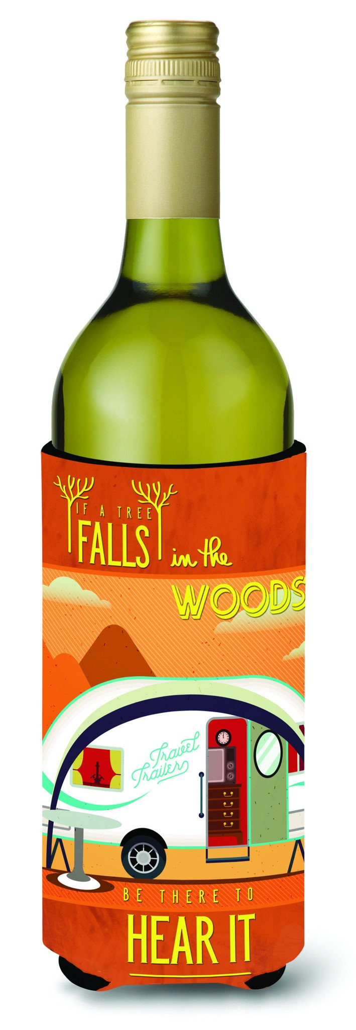 Be in the Woods New Camper Wine Bottle Beverge Insulator Hugger BB5484LITERK by Caroline&#39;s Treasures