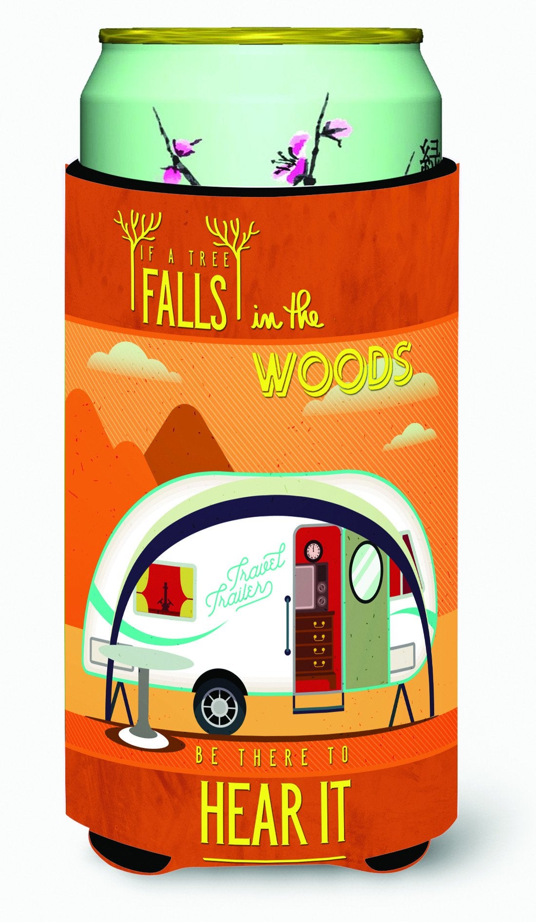 Be in the Woods New Camper Tall Boy Beverage Insulator Hugger BB5484TBC by Caroline's Treasures