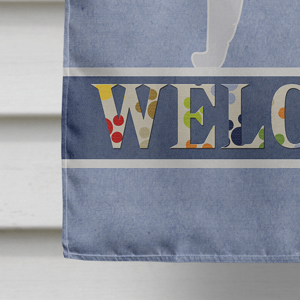 English Setter Welcome Flag Canvas House Size BB5485CHF