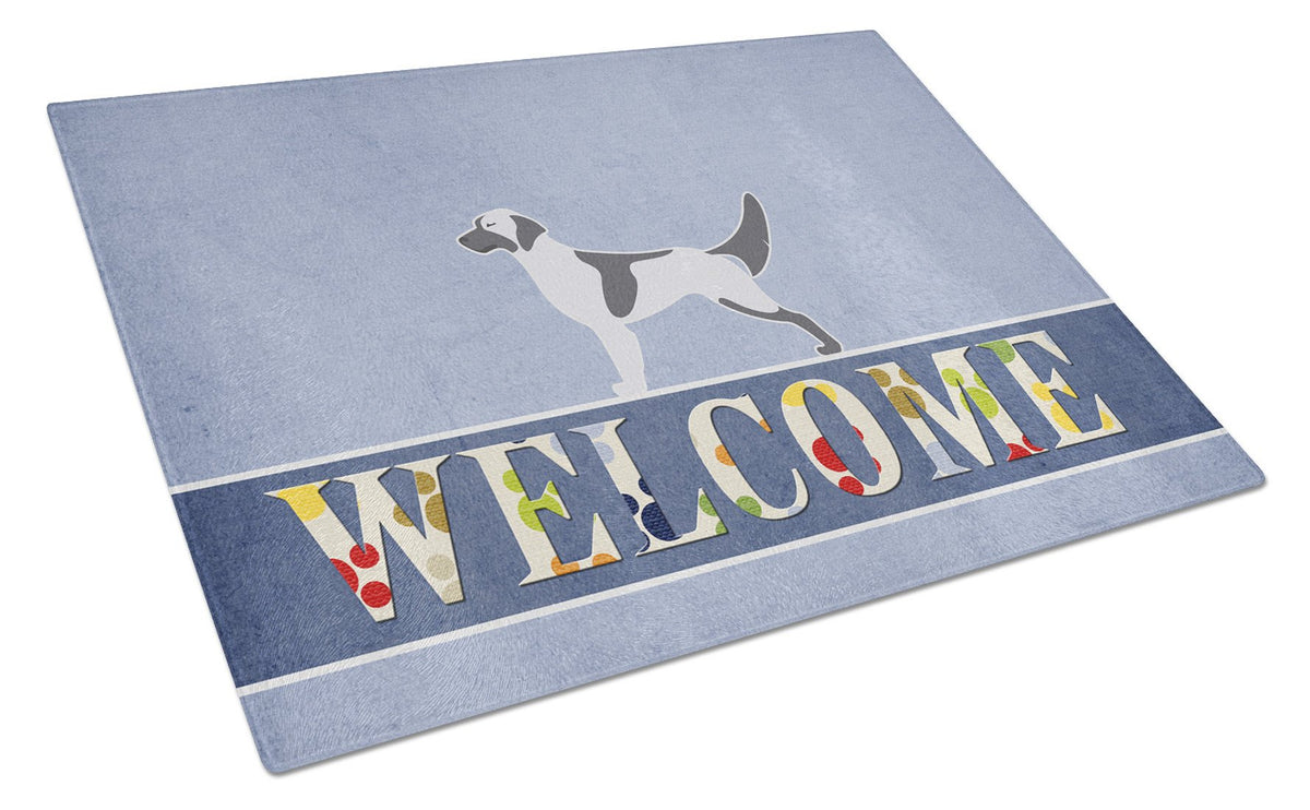 English Setter Welcome Glass Cutting Board Large BB5485LCB by Caroline&#39;s Treasures