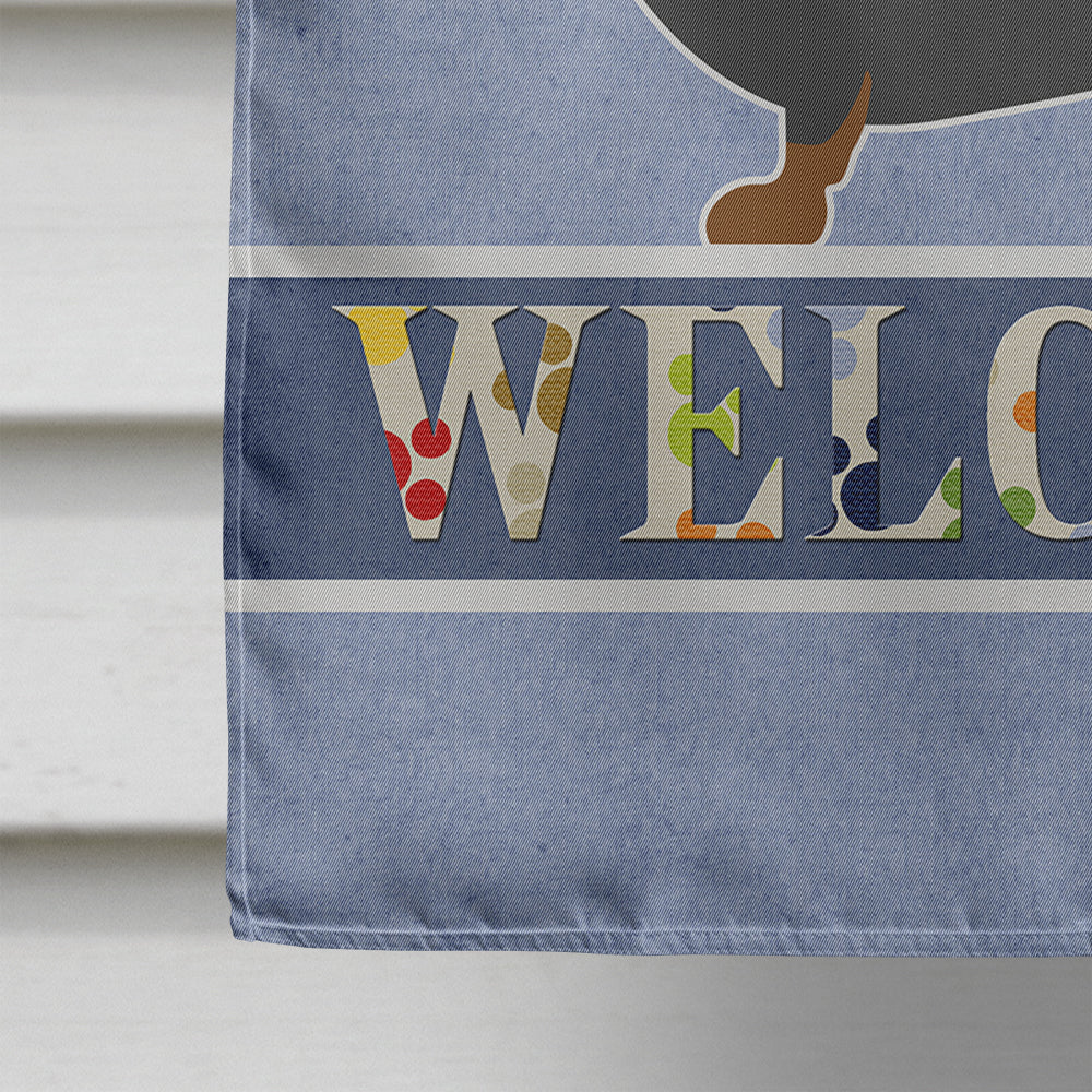 Dachshund Welcome Flag Canvas House Size BB5486CHF  the-store.com.