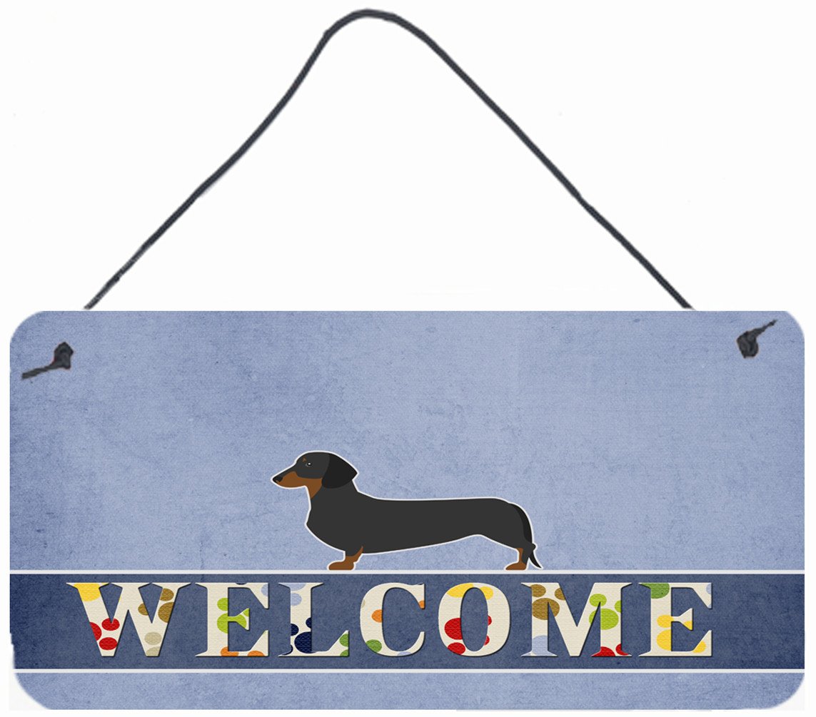 Dachshund Welcome Wall or Door Hanging Prints BB5486DS812 by Caroline's Treasures