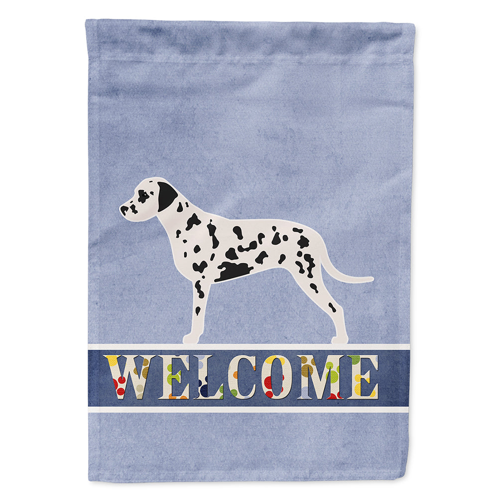 Dalmatian Welcome Flag Canvas House Size BB5487CHF