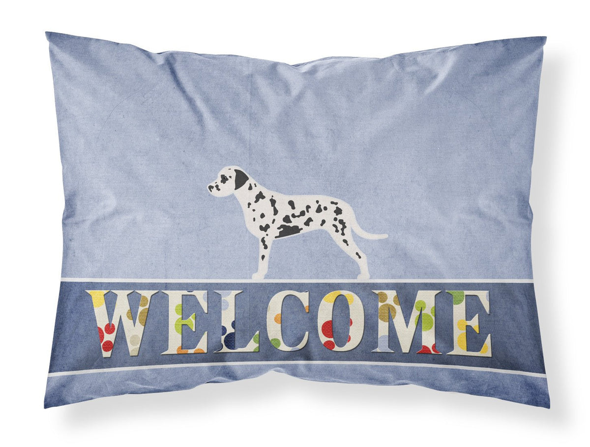 Dalmatian Welcome Fabric Standard Pillowcase BB5487PILLOWCASE by Caroline&#39;s Treasures
