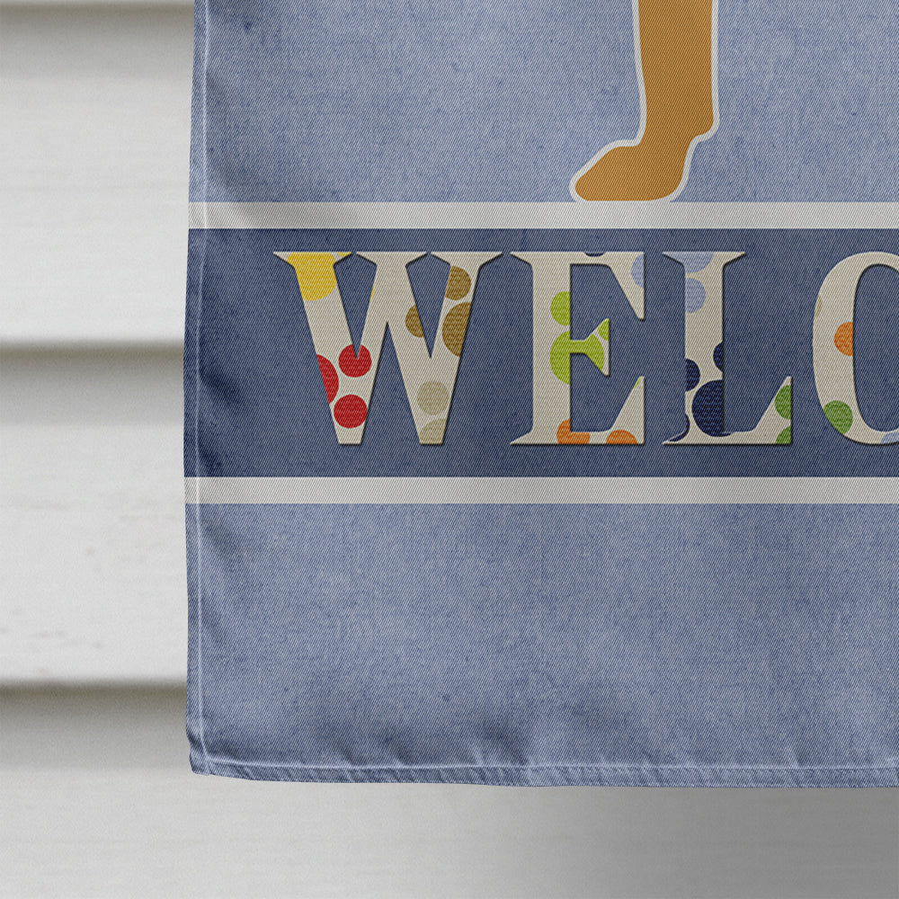 Bloodhound Welcome Flag Canvas House Size BB5488CHF