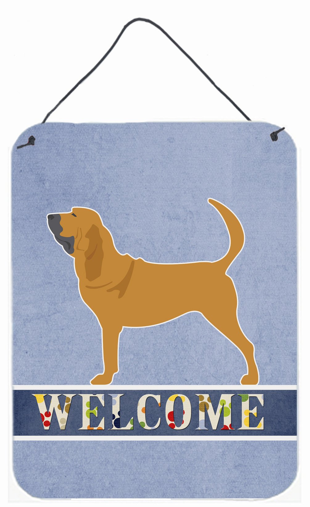 Bloodhound Welcome Wall or Door Hanging Prints BB5488DS1216 by Caroline's Treasures
