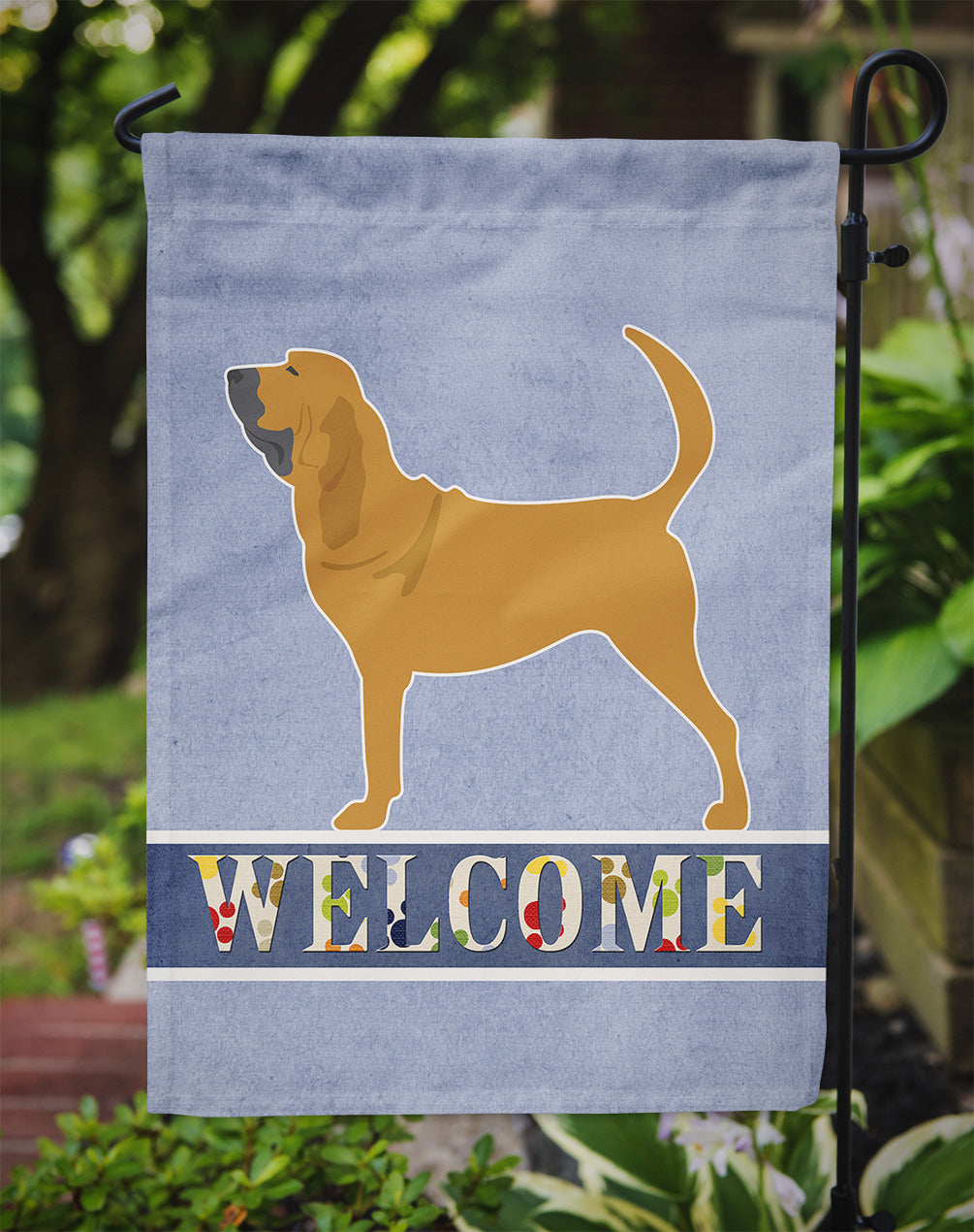 Bloodhound Welcome Flag Garden Size BB5488GF