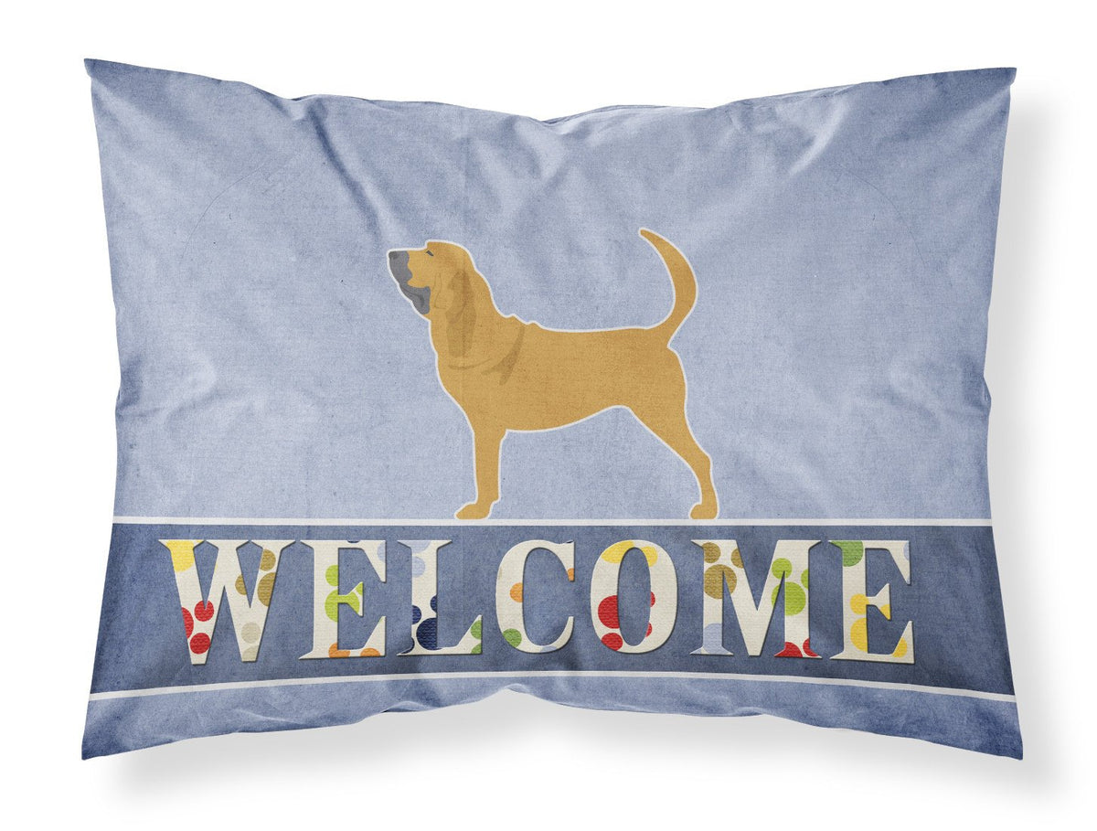 Bloodhound Welcome Fabric Standard Pillowcase BB5488PILLOWCASE by Caroline&#39;s Treasures
