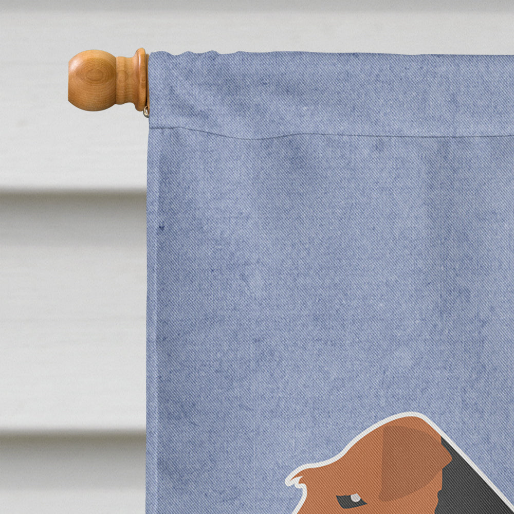 Welsh Terrier Welcome Flag Canvas House Size BB5489CHF