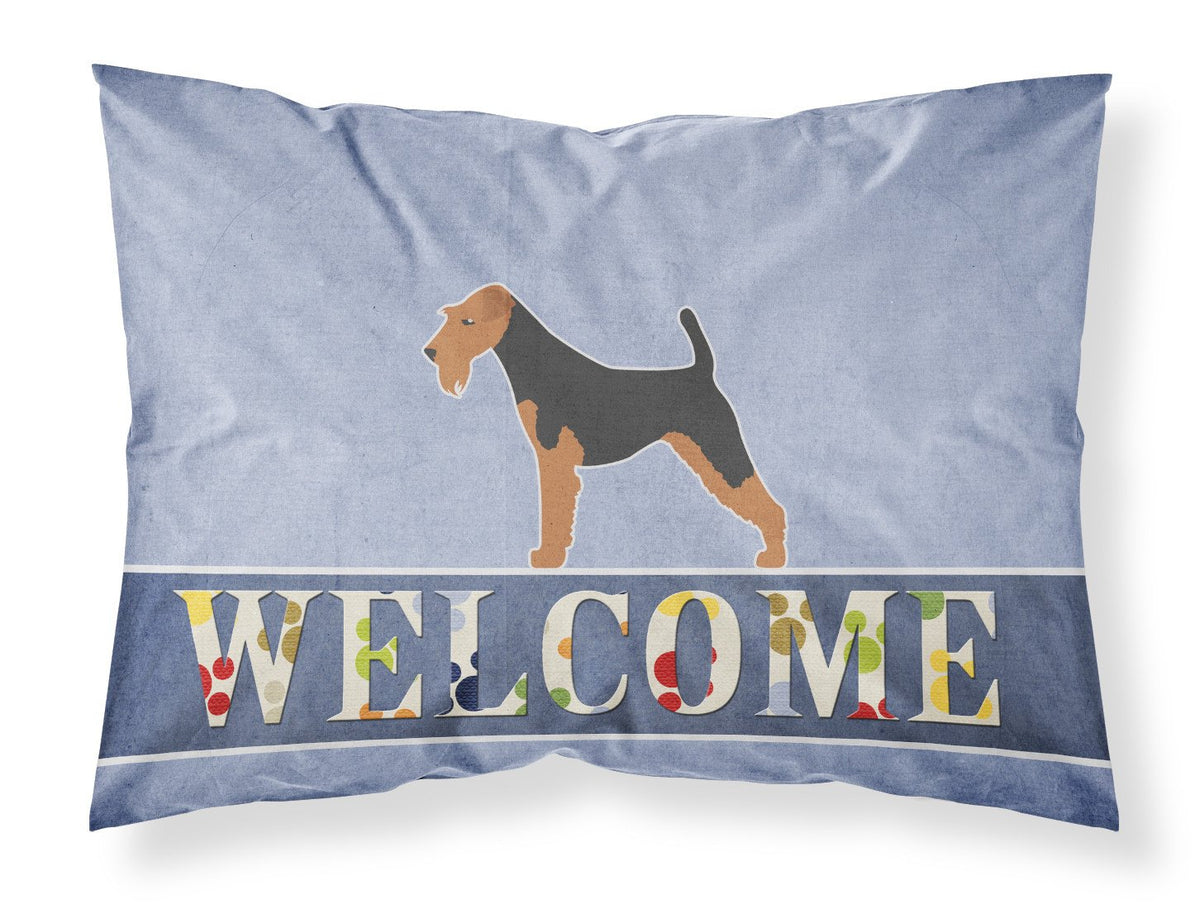 Welsh Terrier Welcome Fabric Standard Pillowcase BB5489PILLOWCASE by Caroline&#39;s Treasures