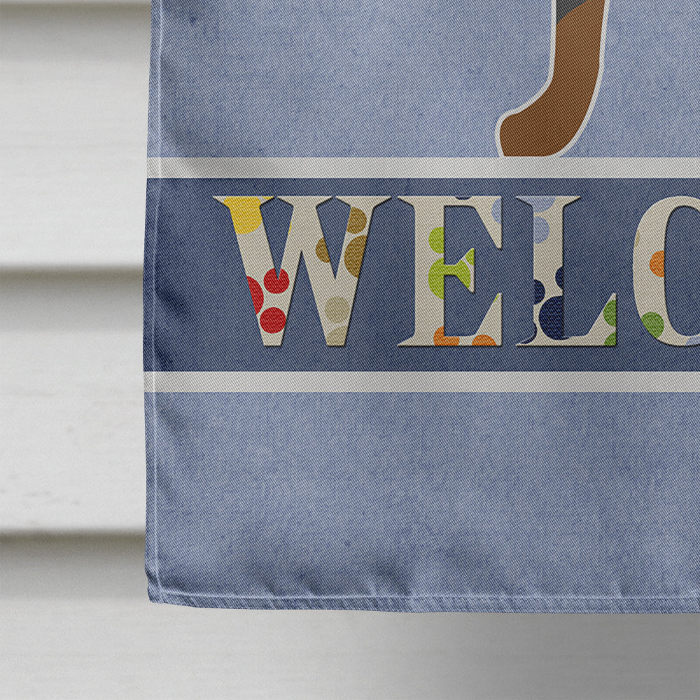 Toy Fox Terrier Welcome Flag Canvas House Size BB5491CHF  the-store.com.