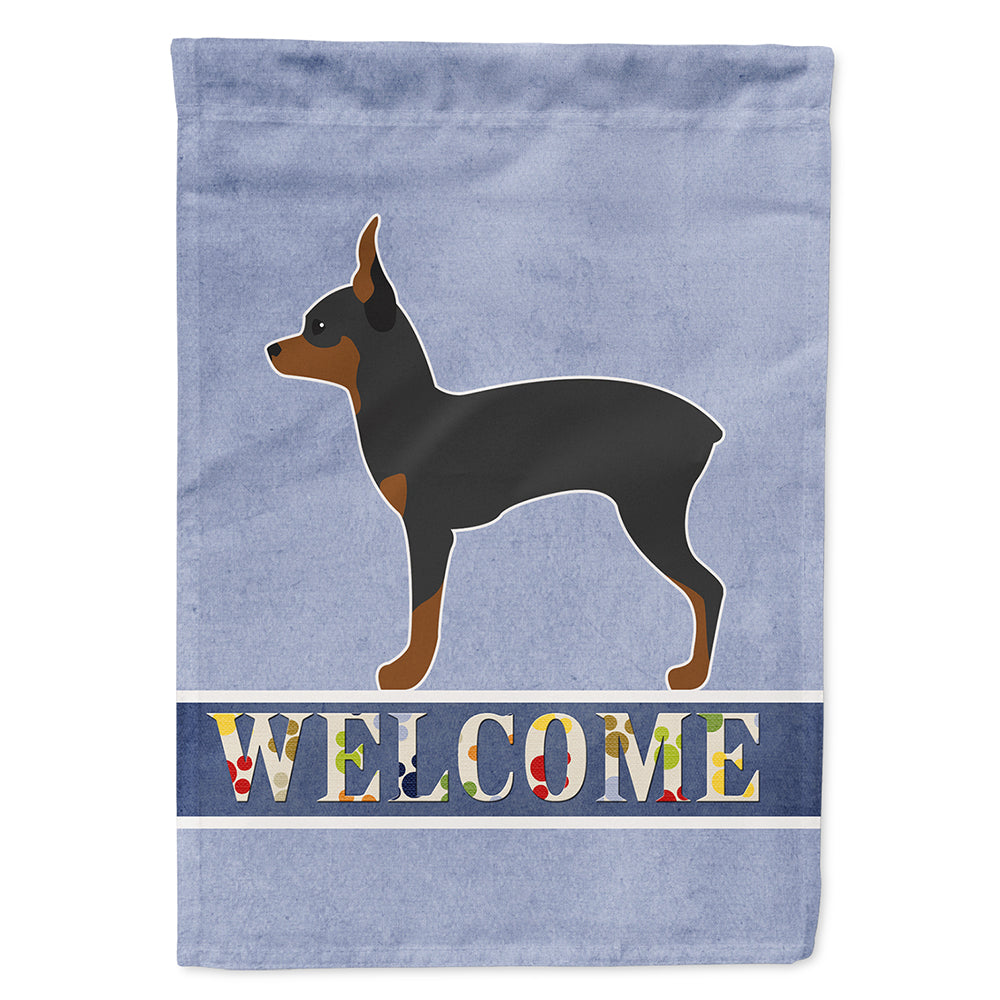 Toy Fox Terrier Welcome Flag Canvas House Size BB5491CHF  the-store.com.