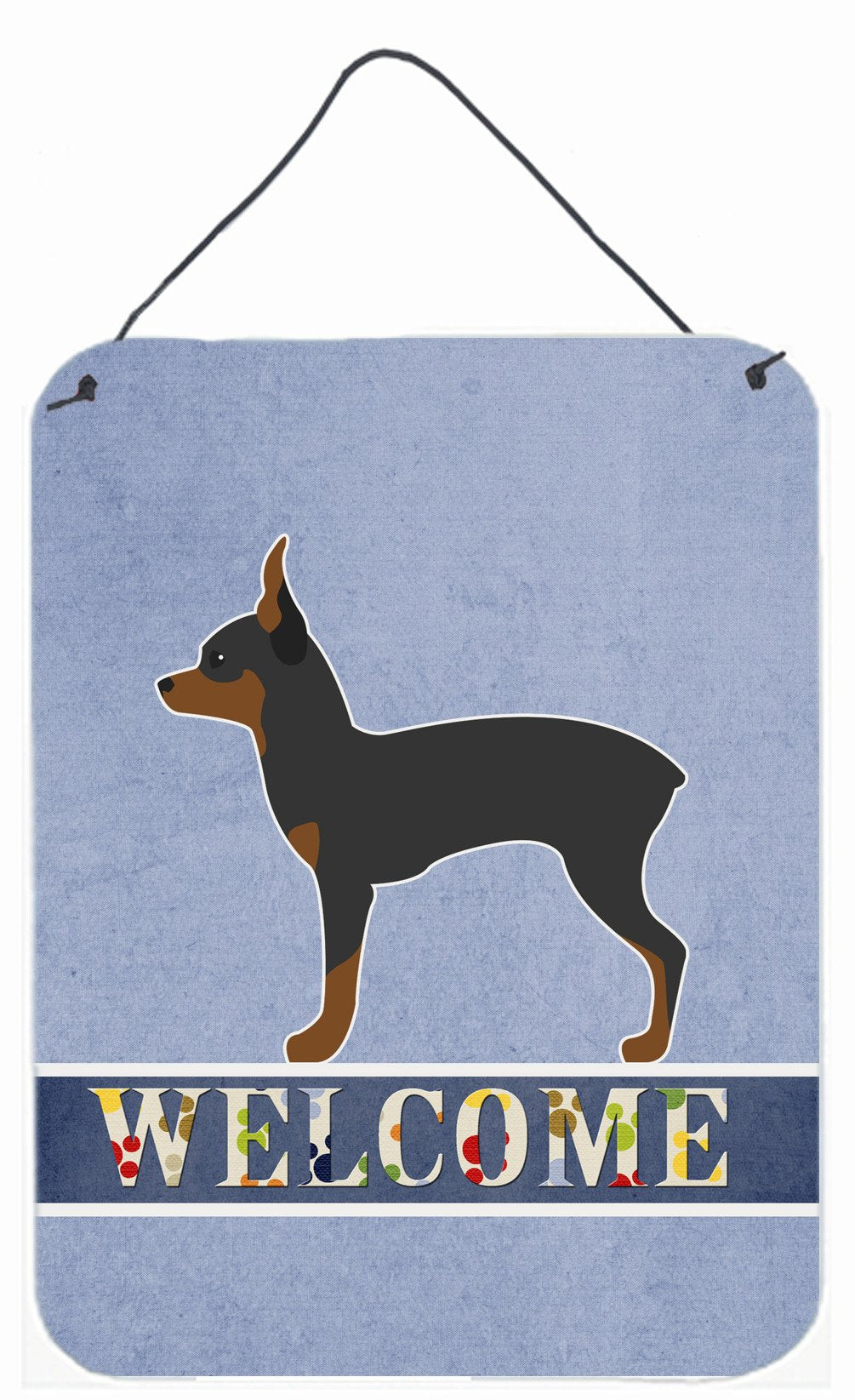 Toy Fox Terrier Welcome Wall or Door Hanging Prints BB5491DS1216 by Caroline's Treasures