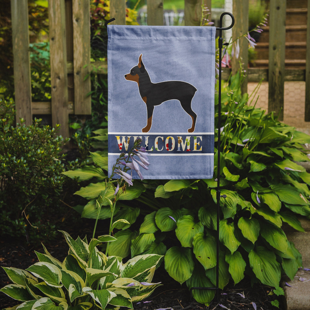 Toy Fox Terrier Welcome Flag Garden Size BB5491GF  the-store.com.