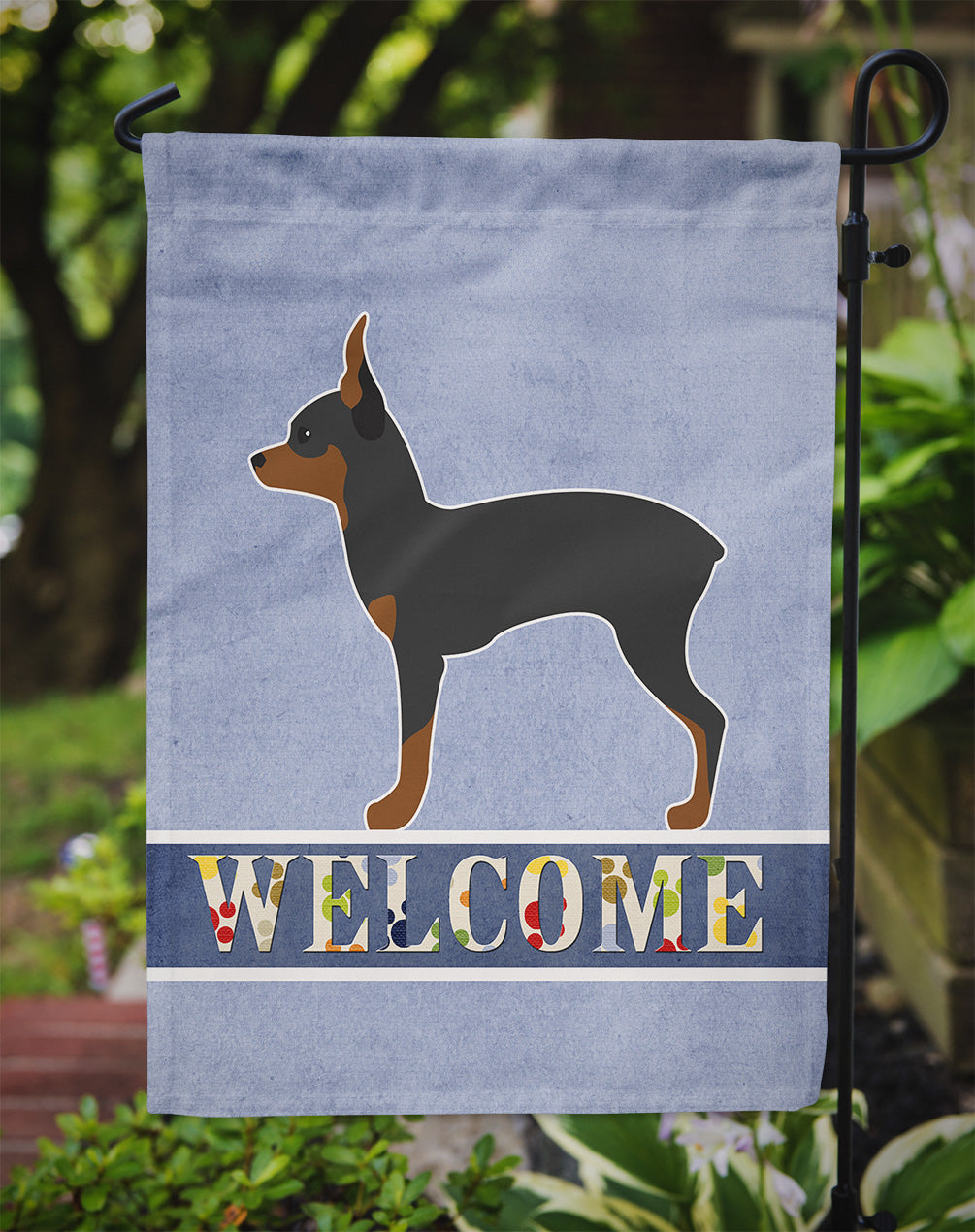 Toy Fox Terrier Welcome Flag Garden Size BB5491GF