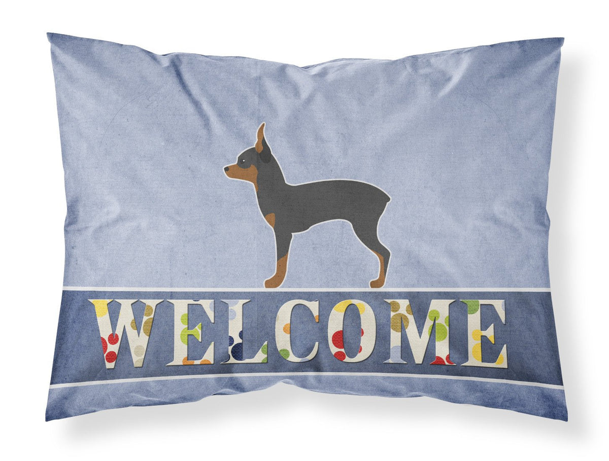 Toy Fox Terrier Welcome Fabric Standard Pillowcase BB5491PILLOWCASE by Caroline&#39;s Treasures