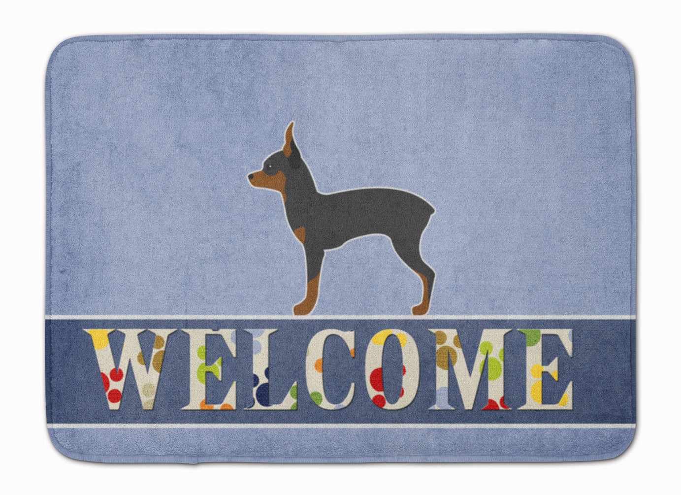 Toy Fox Terrier Welcome Machine Washable Memory Foam Mat BB5491RUG - the-store.com