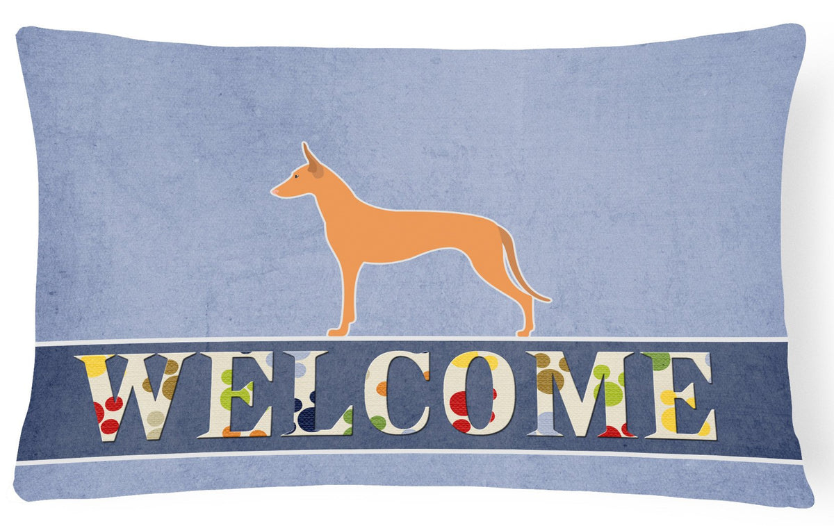 Pharaoh Hound Welcome Canvas Fabric Decorative Pillow BB5492PW1216 by Caroline&#39;s Treasures