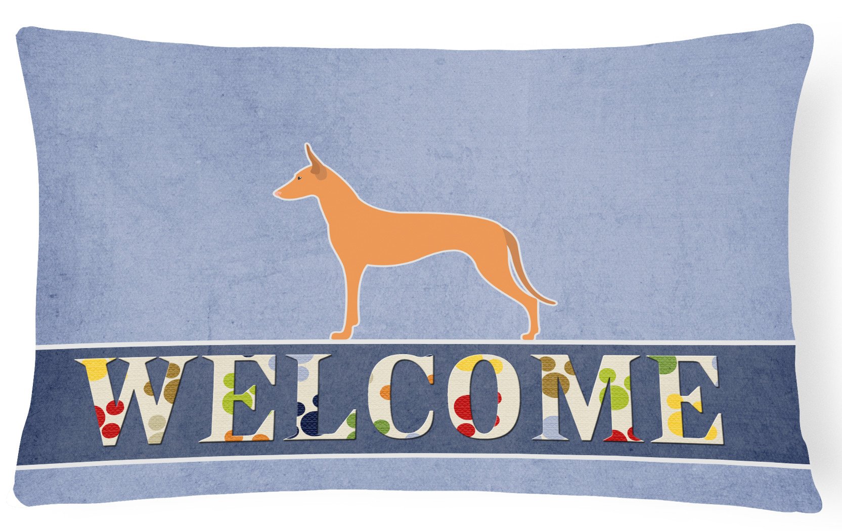 Pharaoh Hound Welcome Canvas Fabric Decorative Pillow BB5492PW1216 by Caroline's Treasures