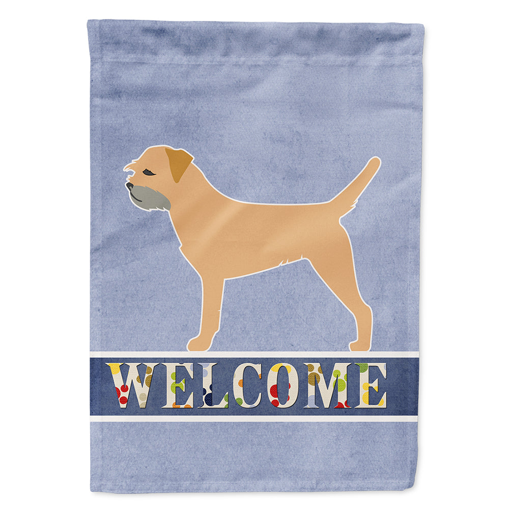 Border Terrier Welcome Flag Canvas House Size BB5493CHF  the-store.com.