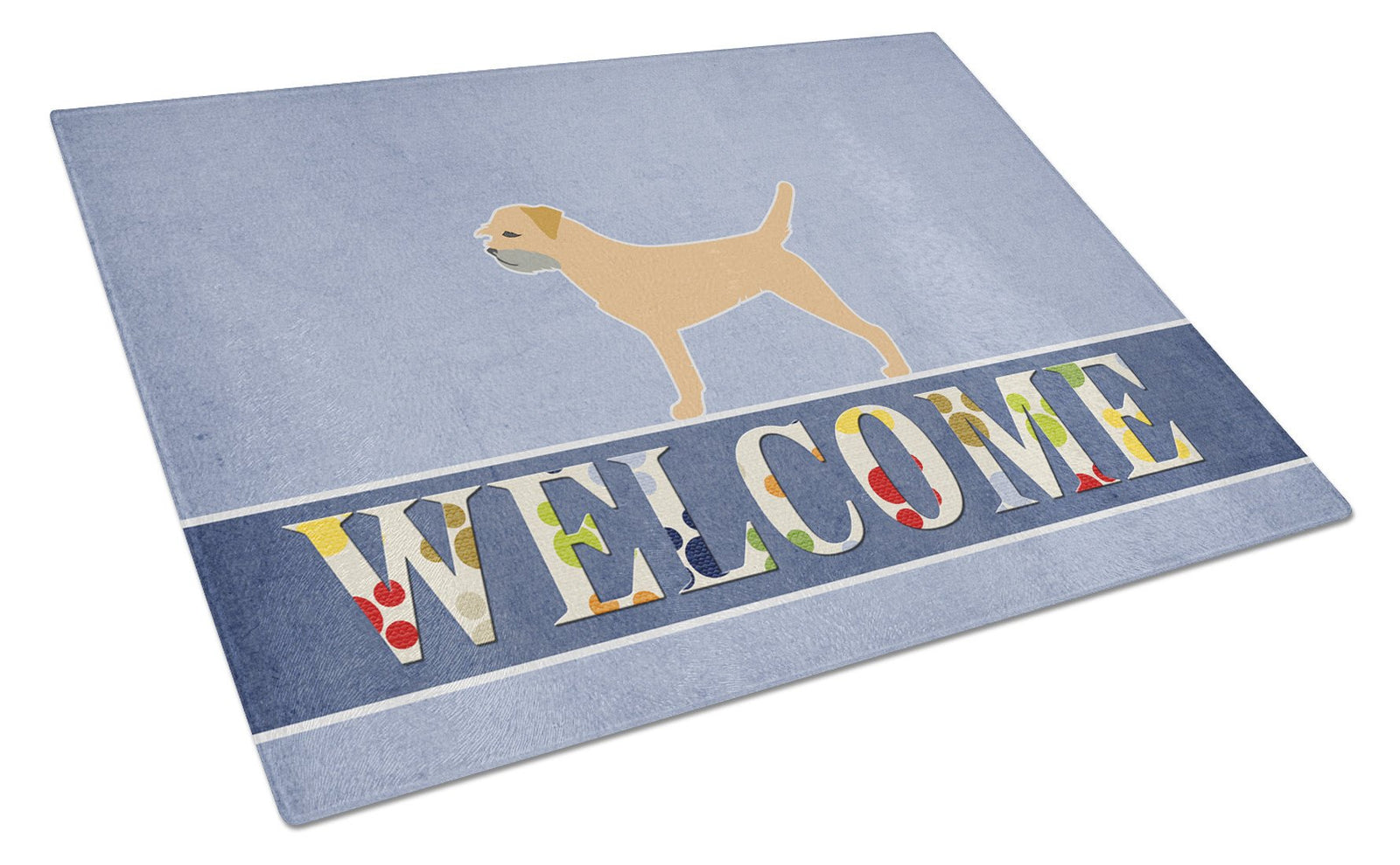 Border Terrier Welcome Glass Cutting Board Large BB5493LCB by Caroline's Treasures