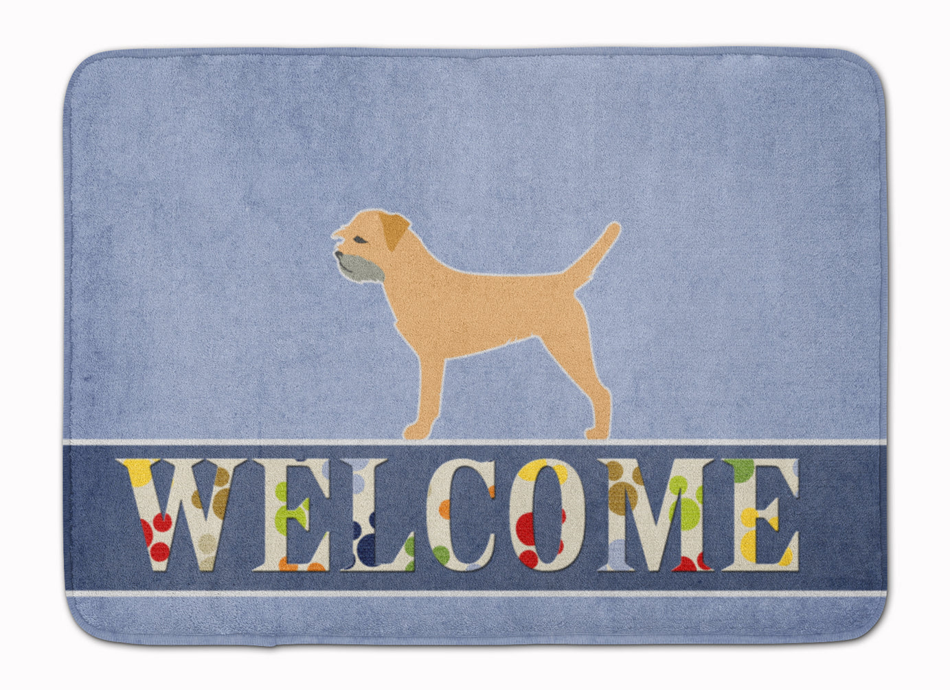 Border Terrier Welcome Machine Washable Memory Foam Mat BB5493RUG - the-store.com