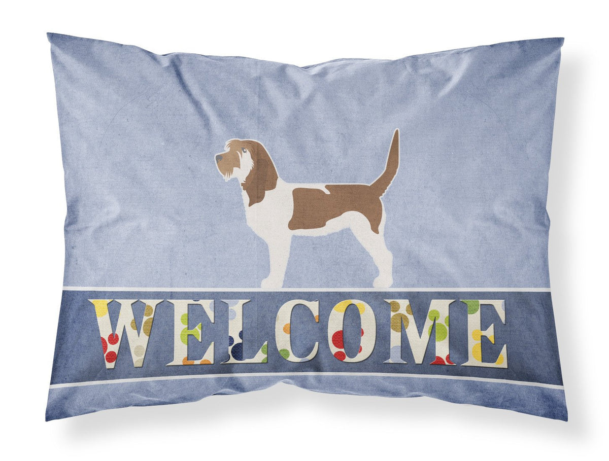 Grand Basset Griffon Vendeen Welcome Fabric Standard Pillowcase BB5494PILLOWCASE by Caroline&#39;s Treasures