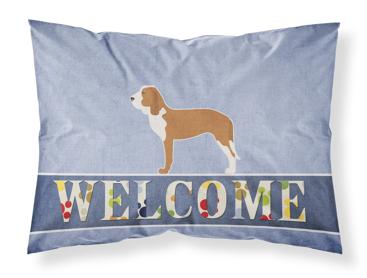 Spanish Hound Welcome Fabric Standard Pillowcase BB5495PILLOWCASE by Caroline&#39;s Treasures