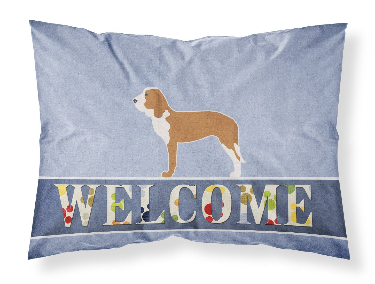 Spanish Hound Welcome Fabric Standard Pillowcase BB5495PILLOWCASE by Caroline's Treasures