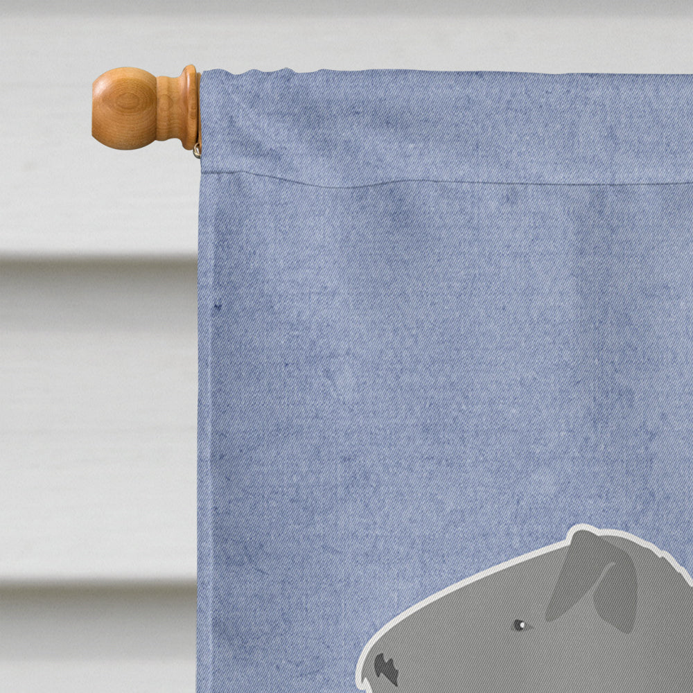 Kerry Blue Terrier Welcome Flag Canvas House Size BB5496CHF  the-store.com.