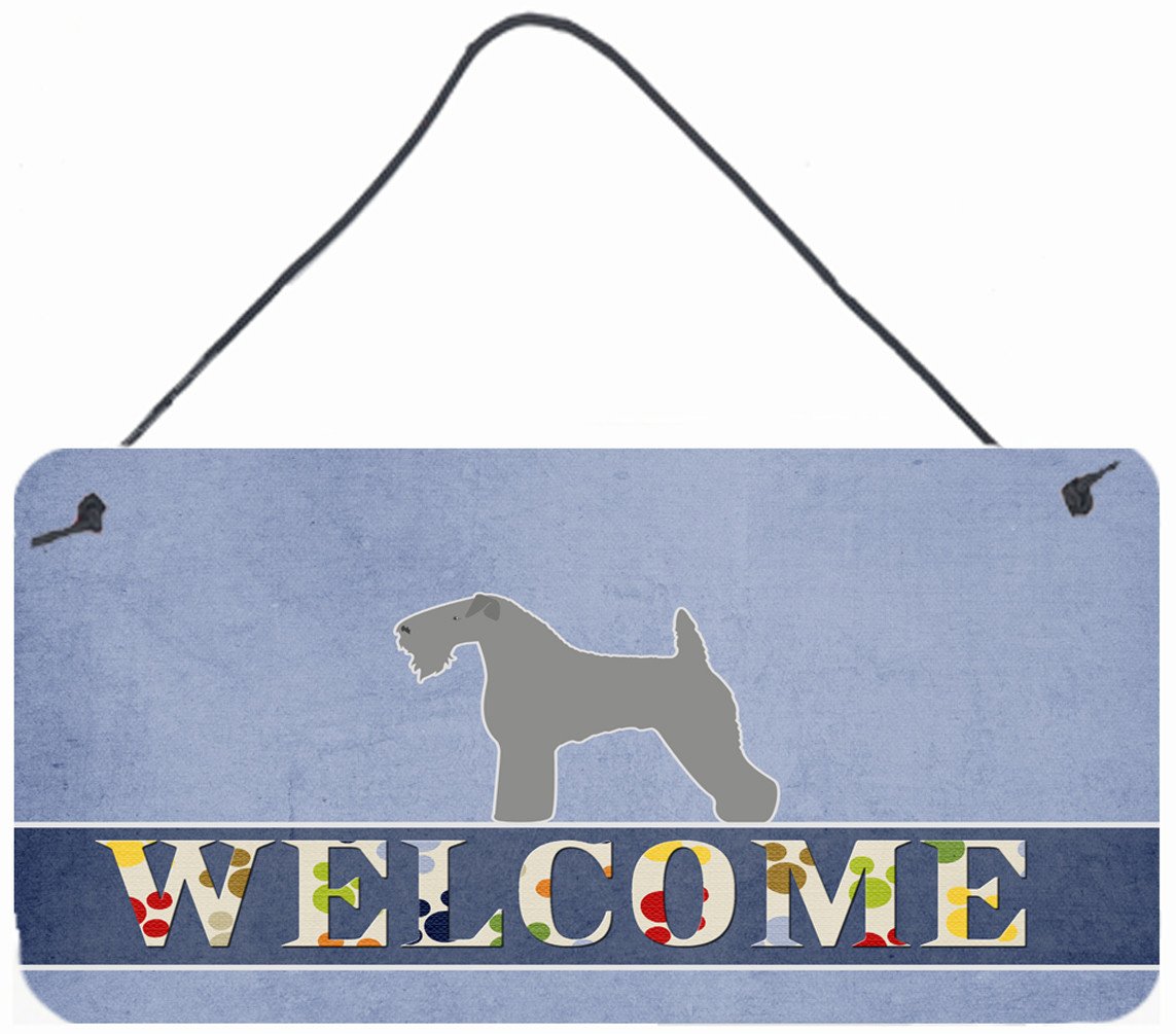Kerry Blue Terrier Welcome Wall or Door Hanging Prints BB5496DS812 by Caroline&#39;s Treasures