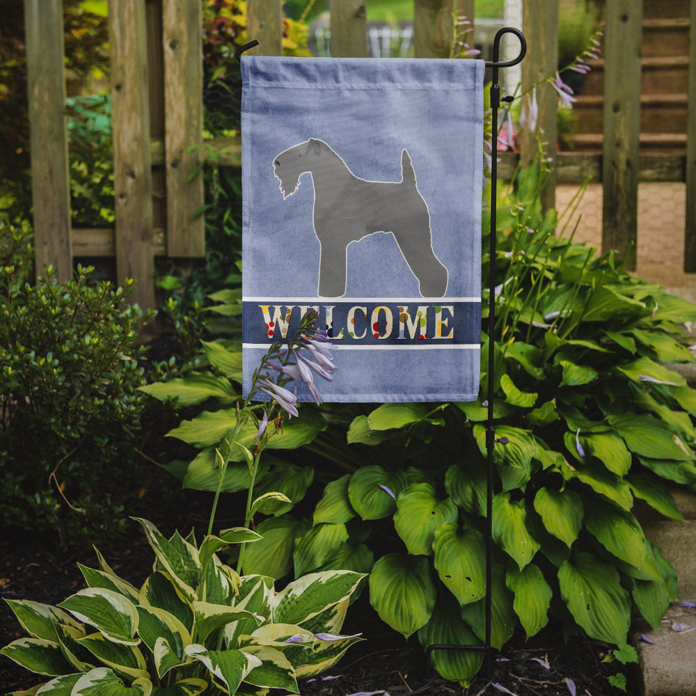 Kerry Blue Terrier Welcome Flag Garden Size BB5496GF  the-store.com.