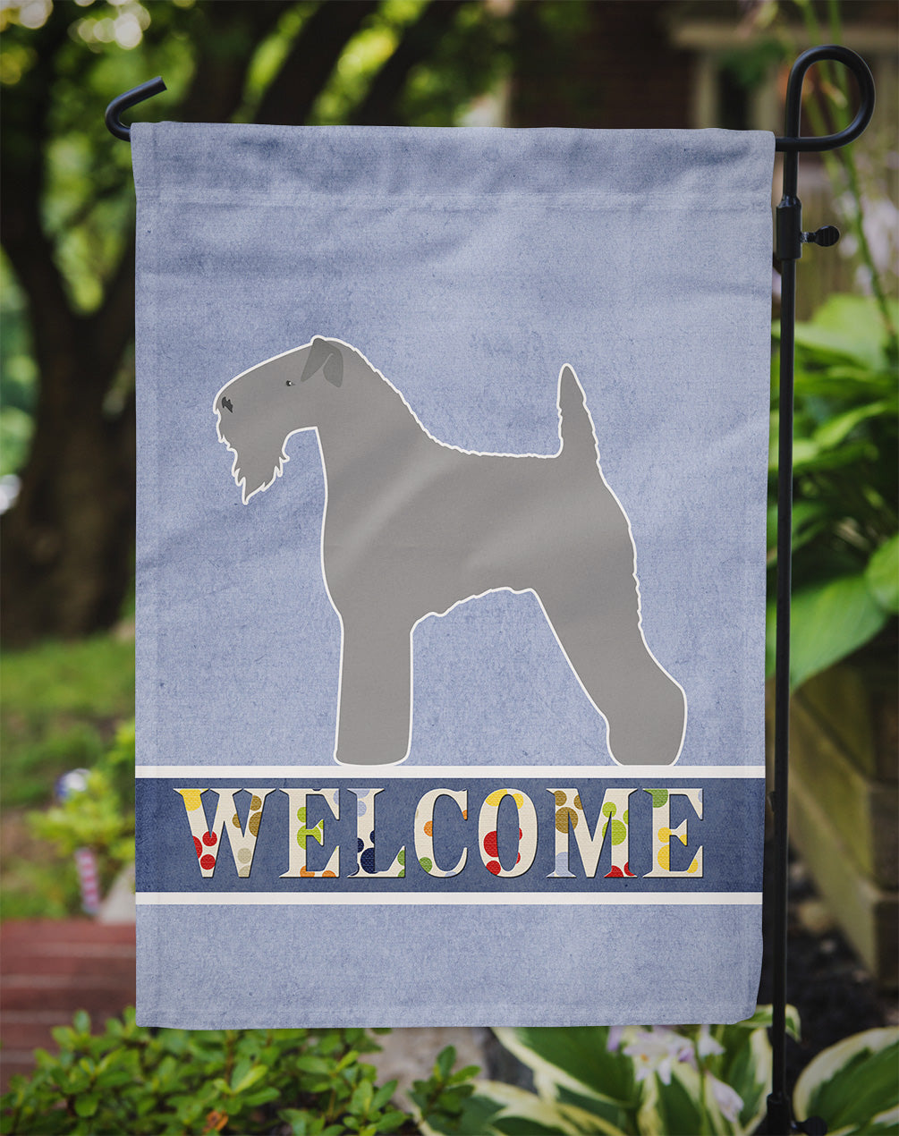 Drapeau de bienvenue Kerry Blue Terrier Taille jardin BB5496GF