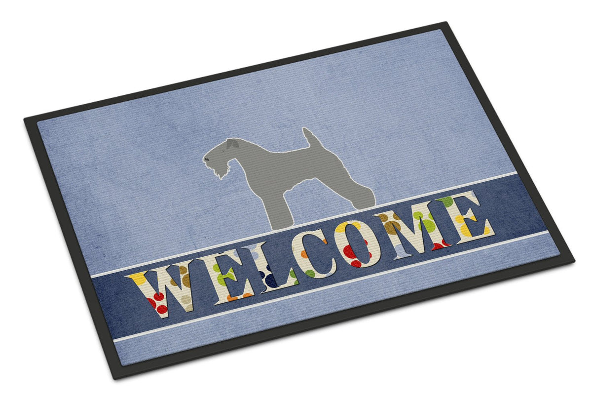 Kerry Blue Terrier Welcome Indoor or Outdoor Mat 24x36 BB5496JMAT by Caroline&#39;s Treasures
