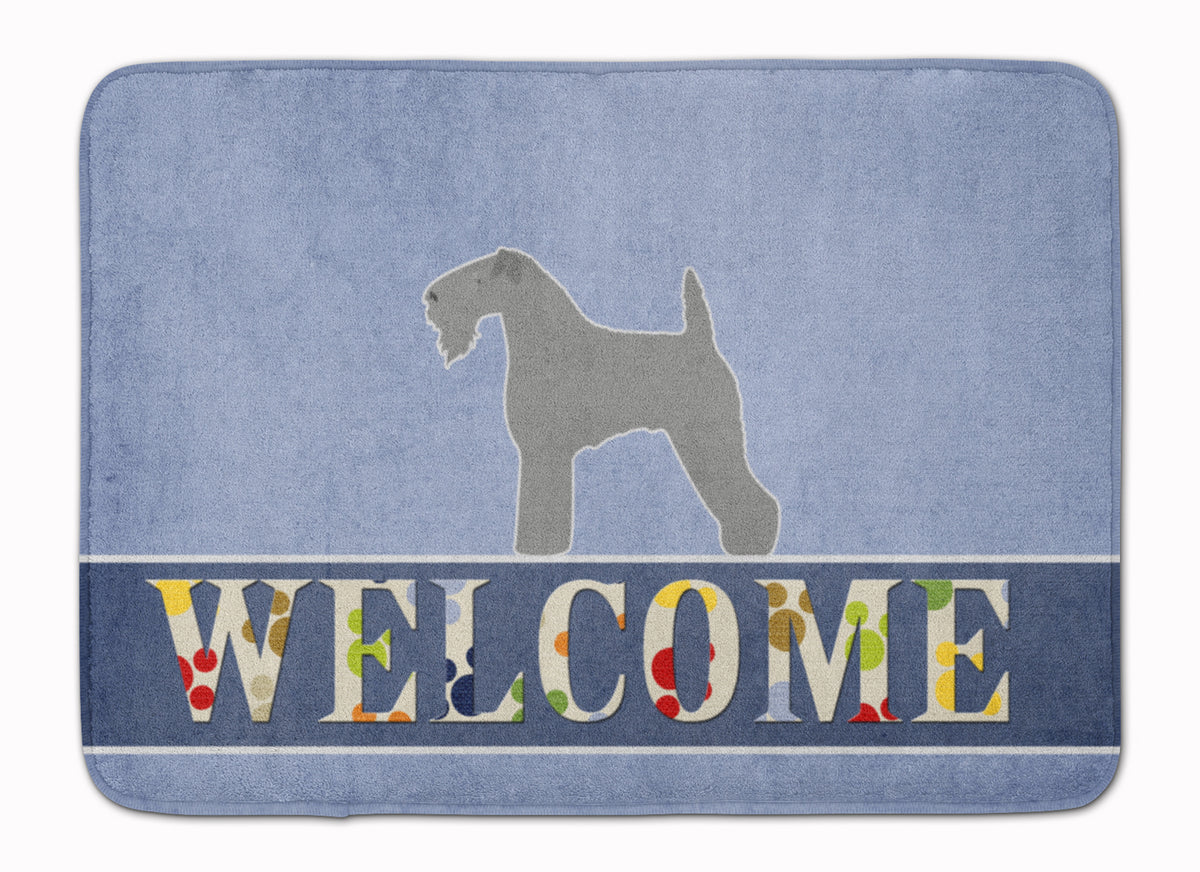 Kerry Blue Terrier Welcome Machine Washable Memory Foam Mat BB5496RUG - the-store.com