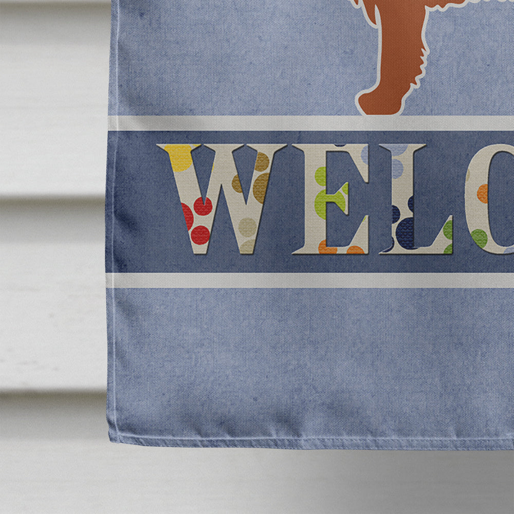 Irish Setter Welcome Flag Canvas House Size BB5497CHF
